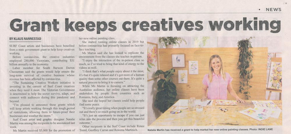 Press Shout Out: Surf Coast Times August 2020