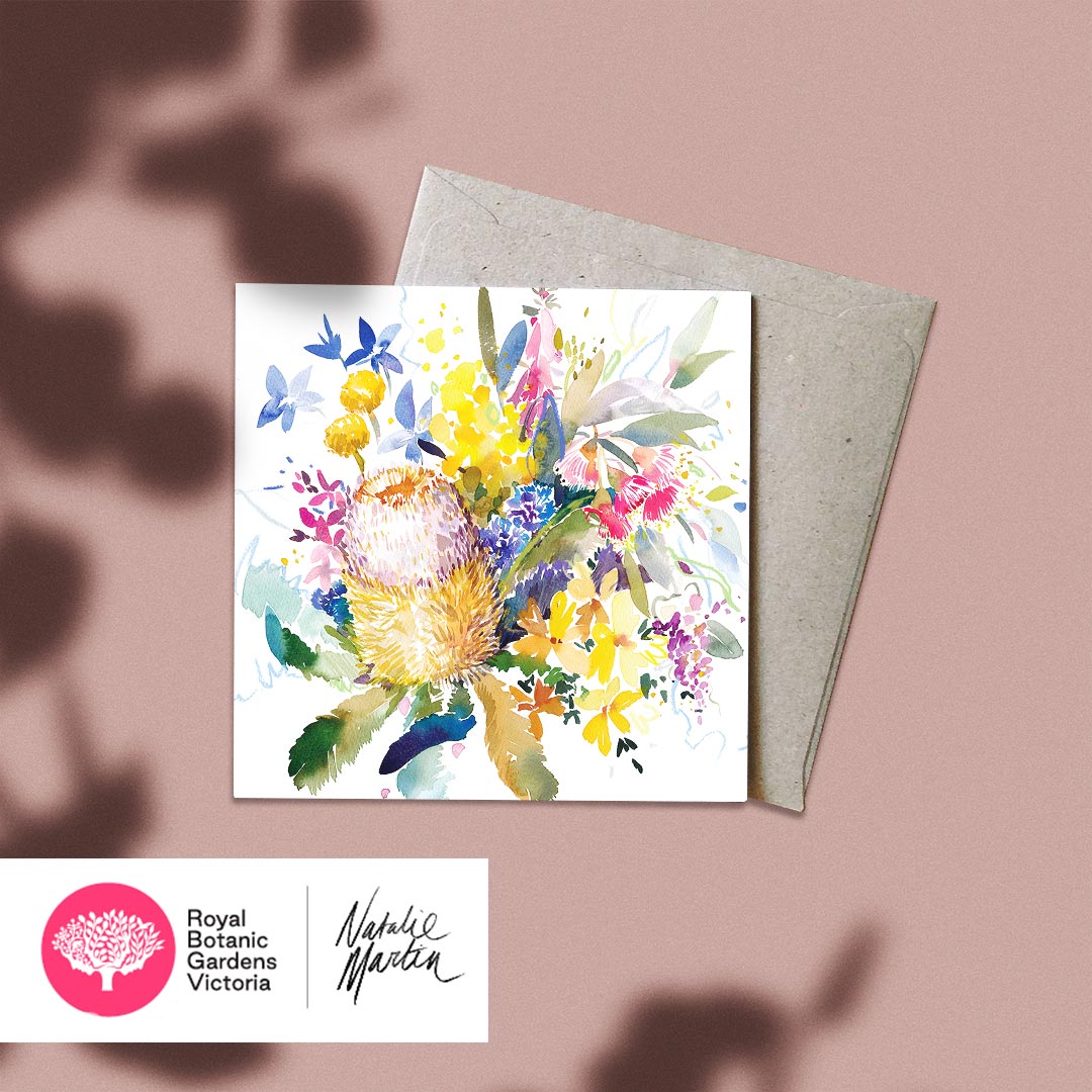 'Victorian Wildflower Bouquet' NM x RBGV Greeting Card