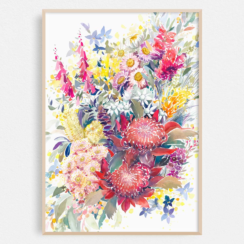&#39;A Year in Bloom&#39; Birth Flower Art Print