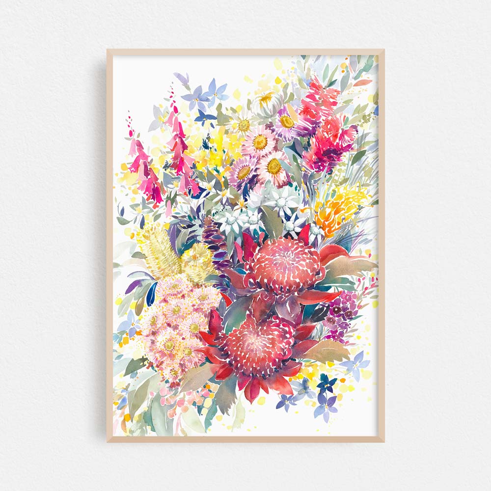 &#39;A Year in Bloom&#39; Birth Flower Art Print
