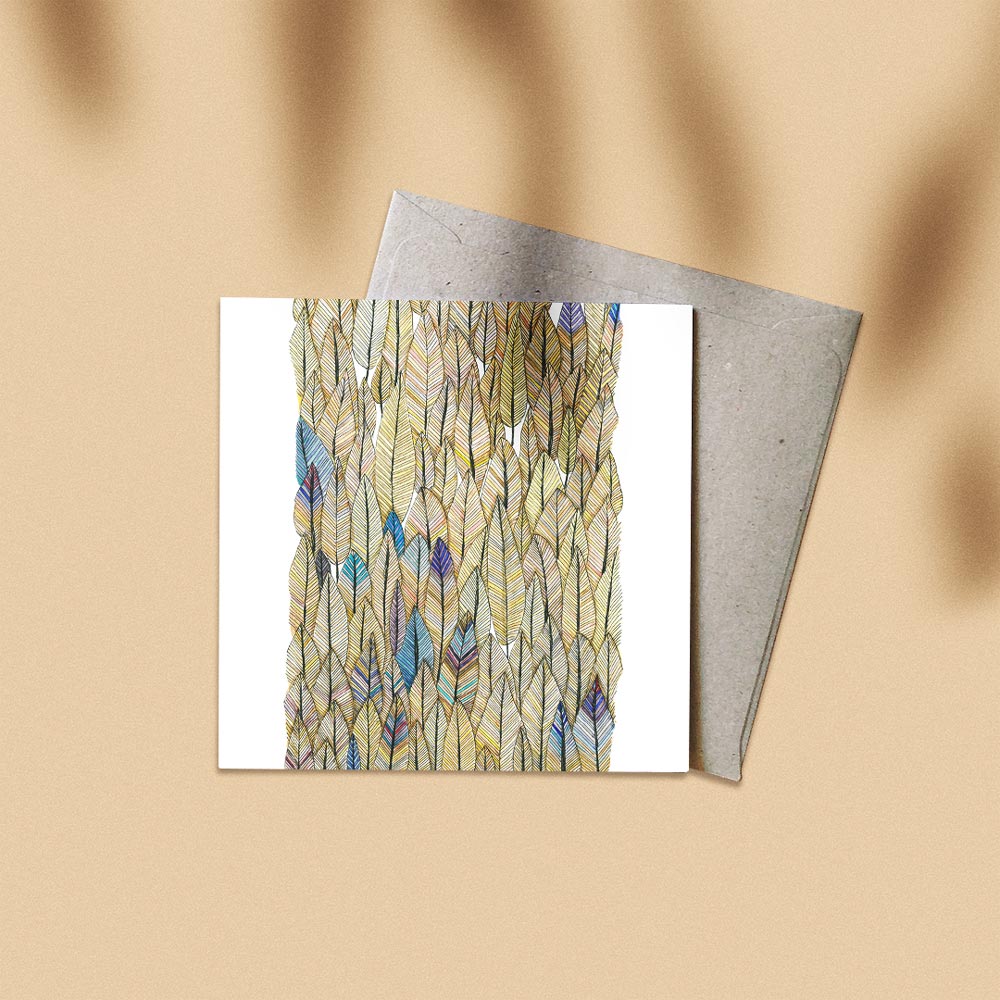 'Feather Collection' Greeting Card