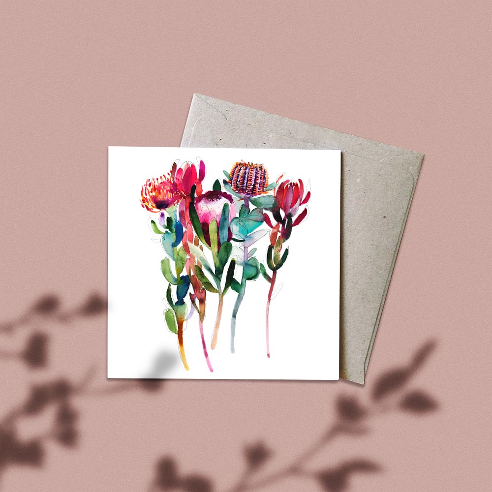 &#39;The Flower Thief&#39; Greeting Card