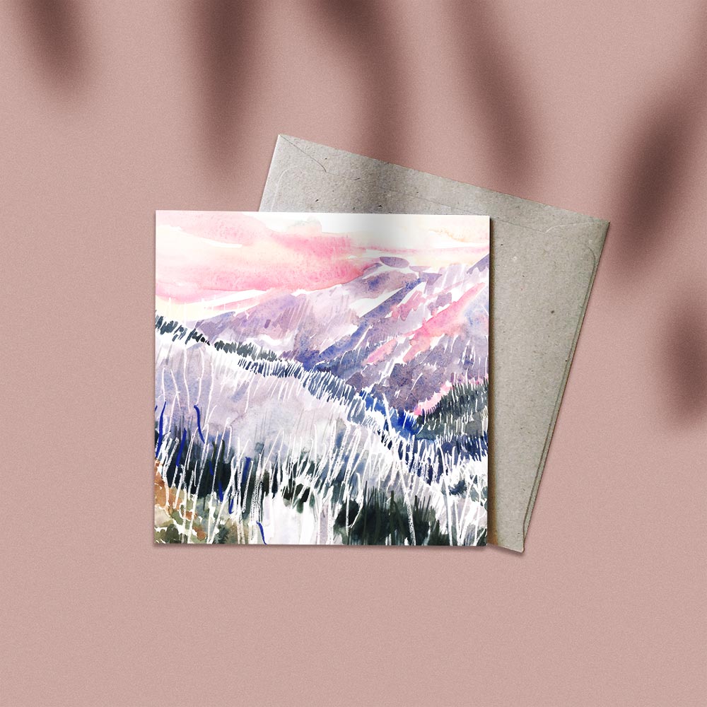 'Last Light in the Village' Greeting Card