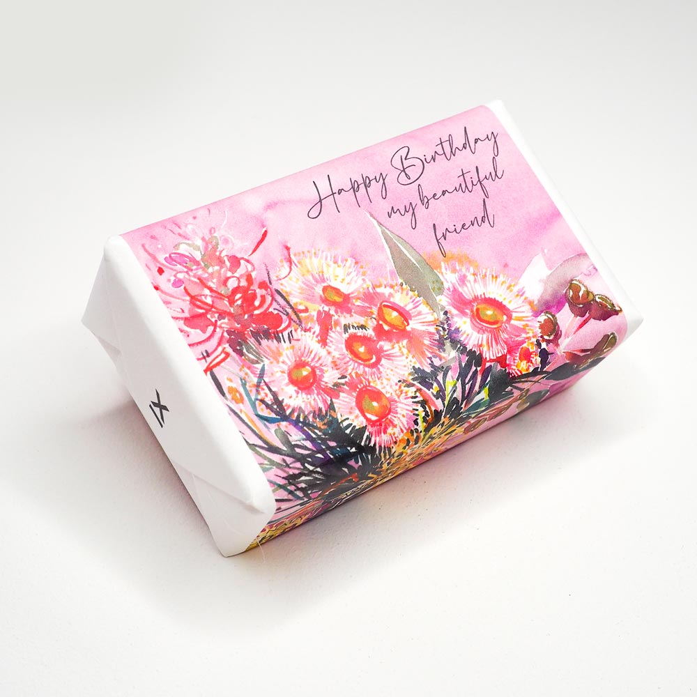 &#39;Happy Birthday Friend&#39; Lemongrass Huxter Soap