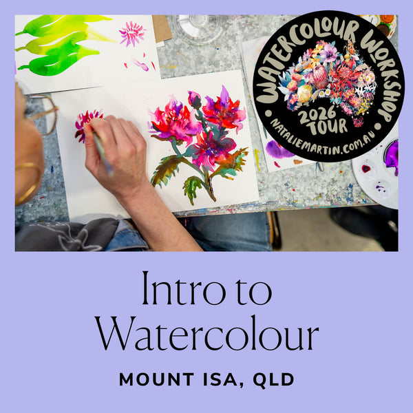 1 Day Intro to Watercolour Workshop - Mount Isa, QLD