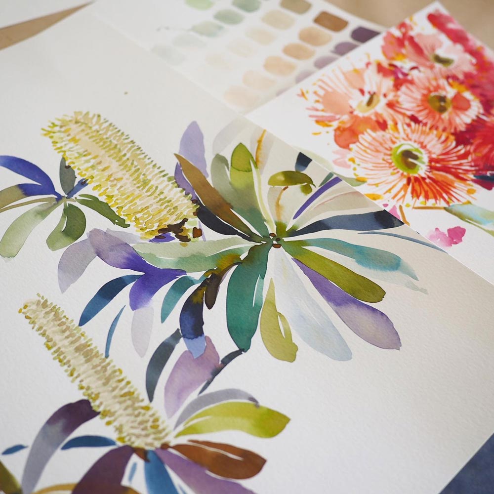 1 Day Intermediate Botanical Watercolour Workshop - Torquay