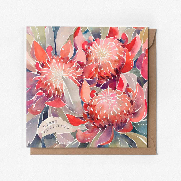 'Chrissy Waratahs' Greeting Card