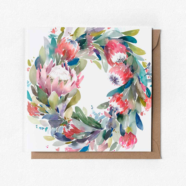 'Festive Wreath' Greeting Card