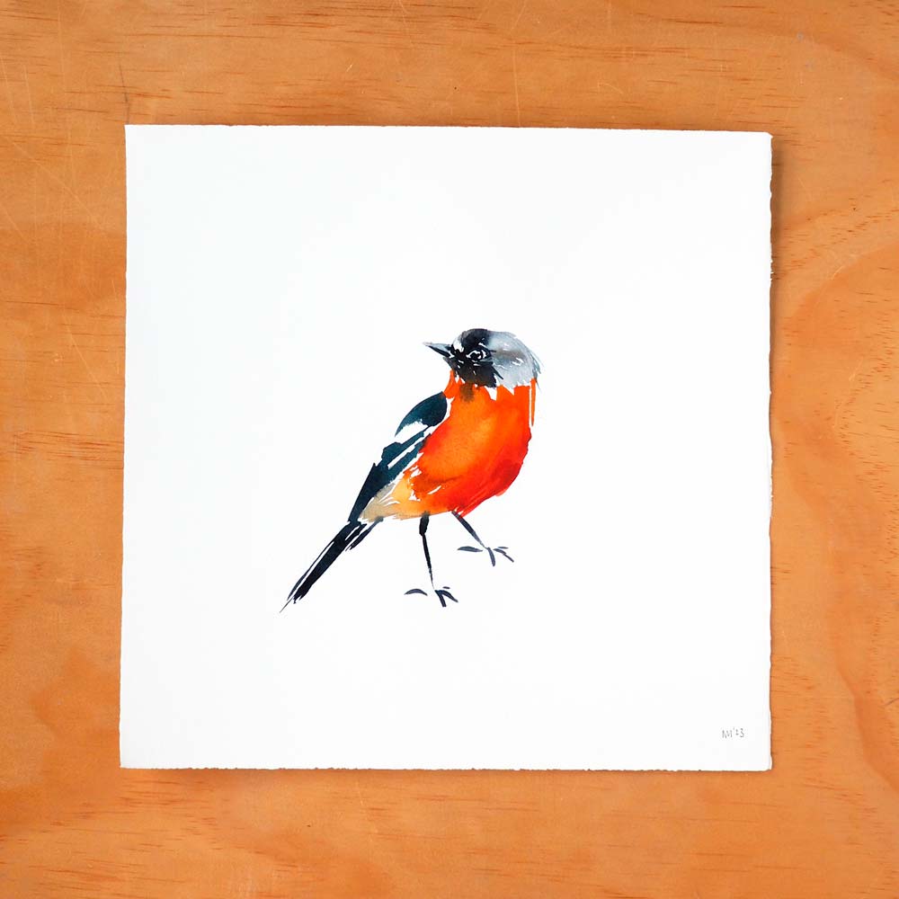 'Flame Robin' Original Artwork