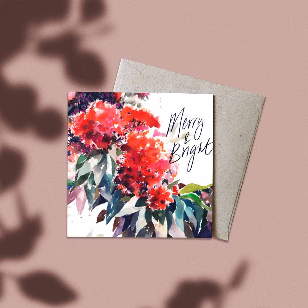 &#39;Merry &amp; Bright&#39; Greeting Card