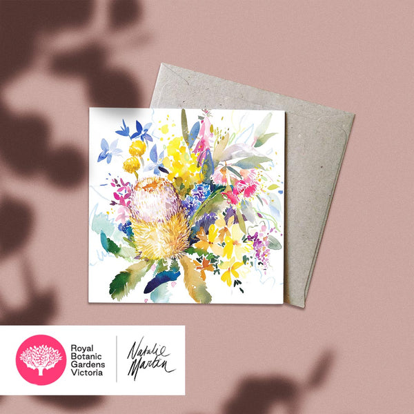 'Victorian Wildflower Bouquet' NM x RBGV Greeting Card
