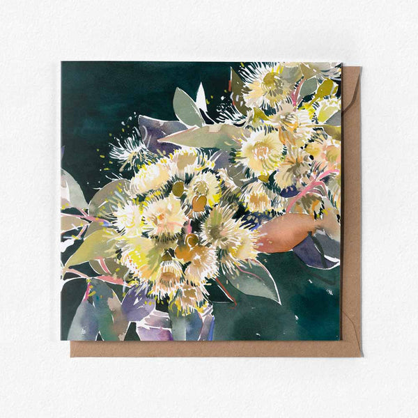'Gum Blossom and Salsa Jar' Greeting Card