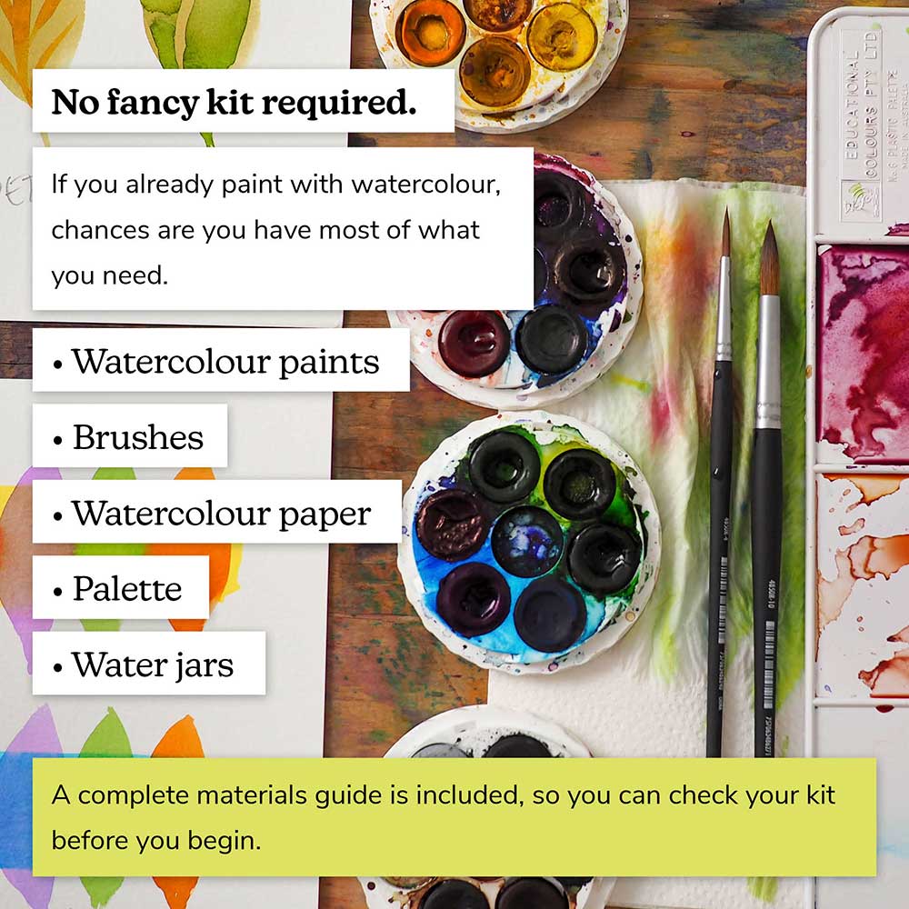 'Lessons in Layering with Watercolour' Online Course