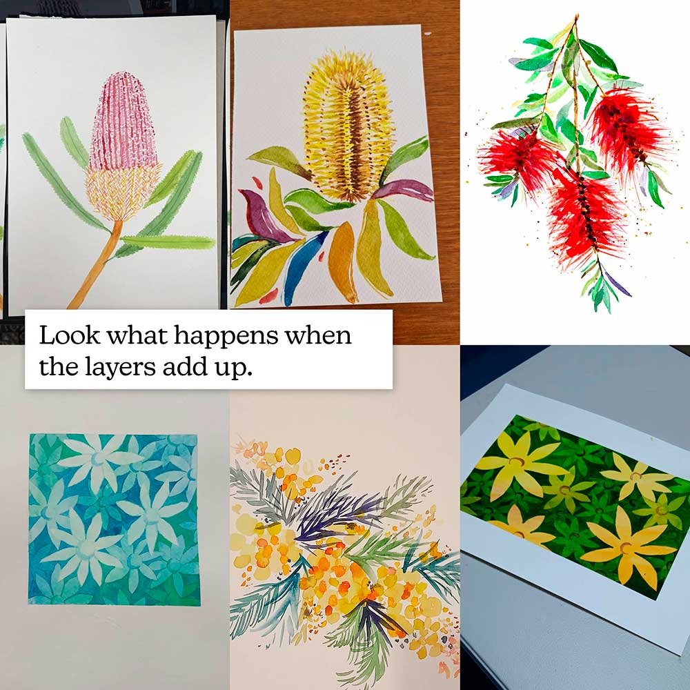 'Lessons in Layering with Watercolour' Online Course