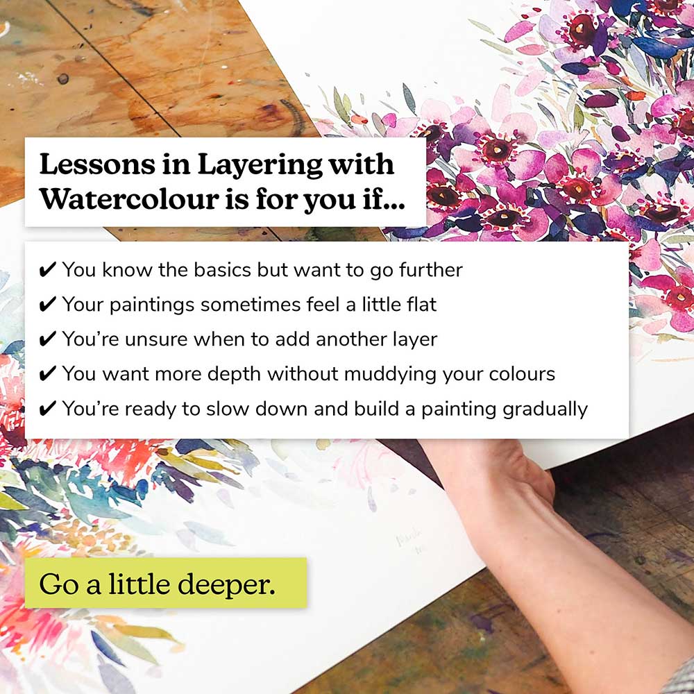 'Lessons in Layering with Watercolour' Online Course