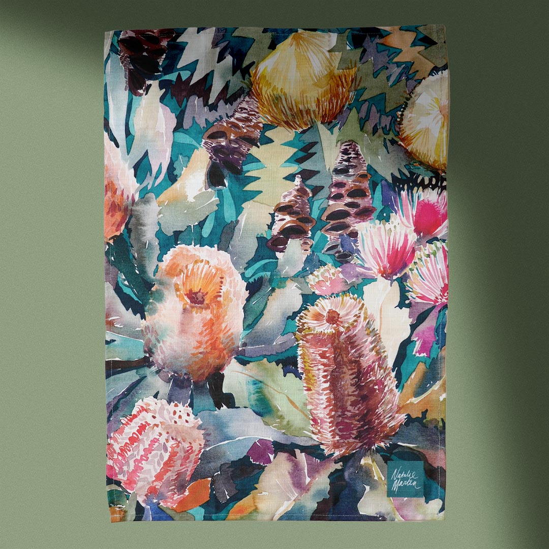 'The Banksia Garden' Tea Towel