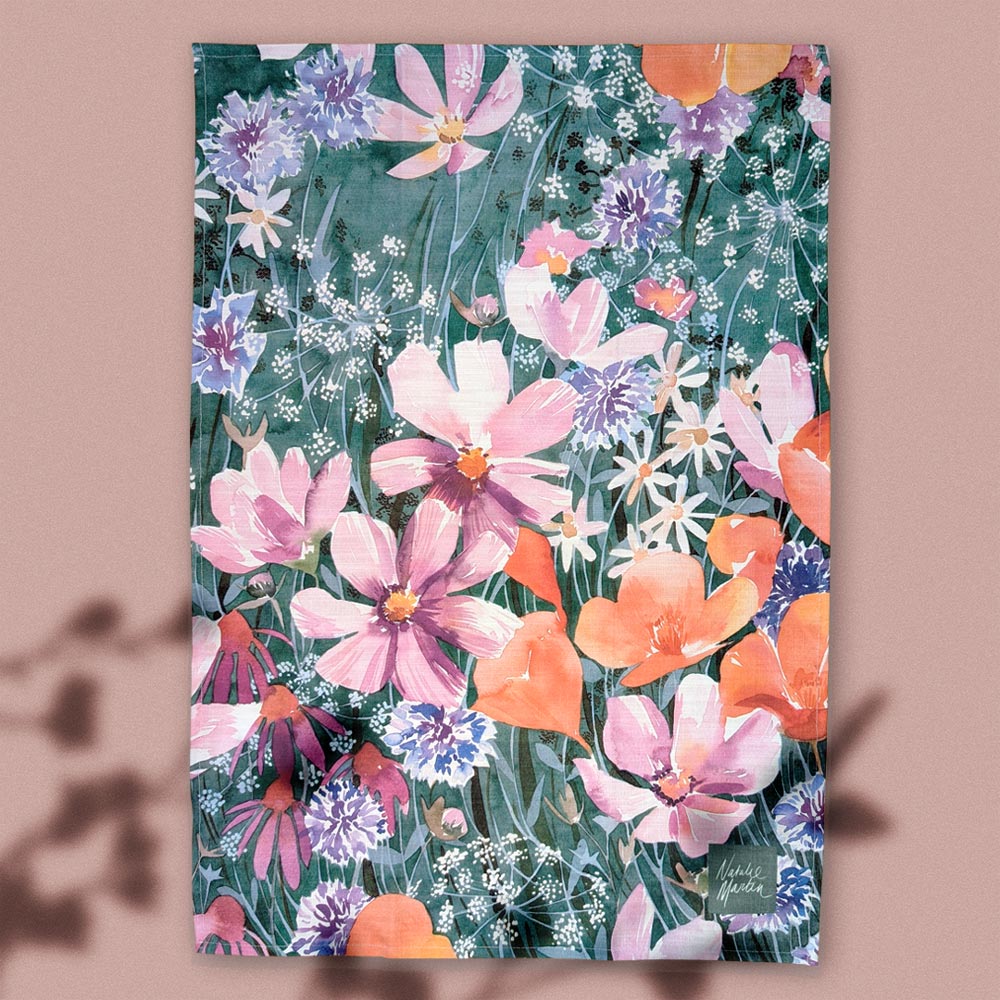 'The Wildflower Meadow' Tea Towel