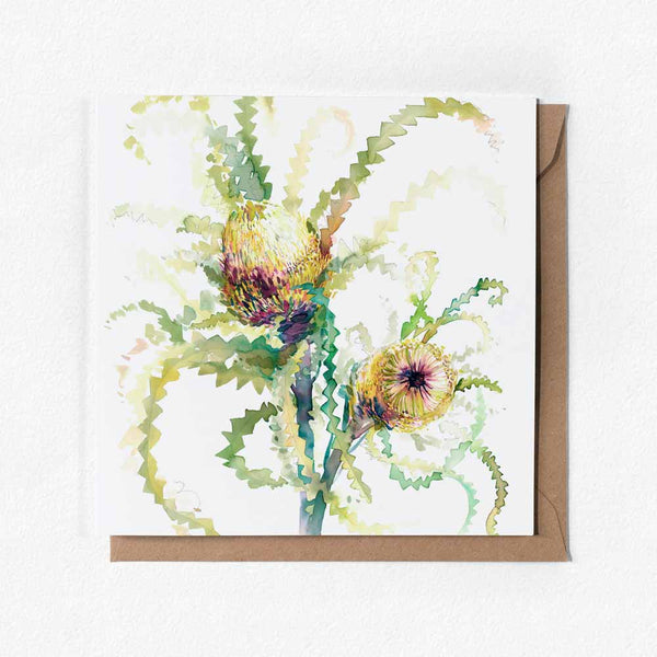 'The Neighbour's Neighbour Banksia' Greeting Card