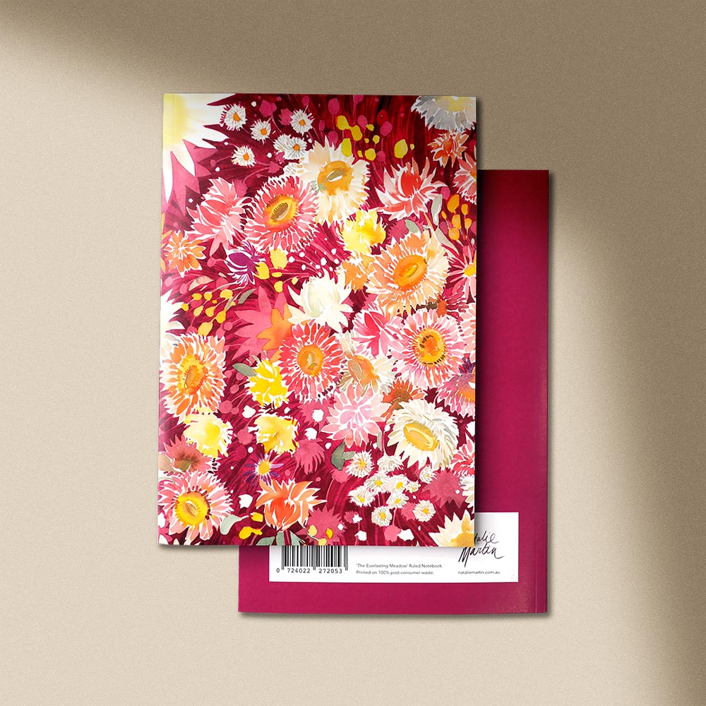 &#39;The Everlasting Meadow&#39; A5 Notebook (Ruled Pages)