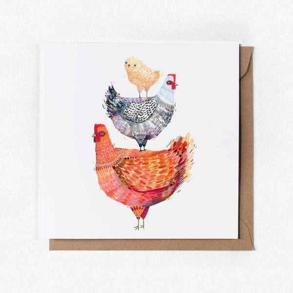 'The Pecking Order' Greeting Card