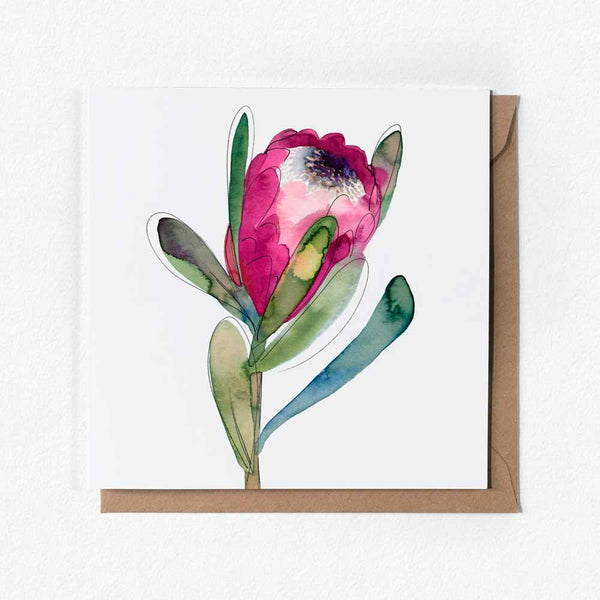 'Protea' Greeting Card