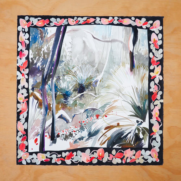 'Running Postman' Original Artwork Framed
