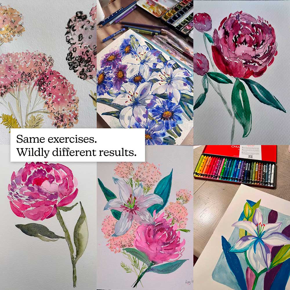Watercolour Explorations: Spring Florals in Mixed Media Online Course