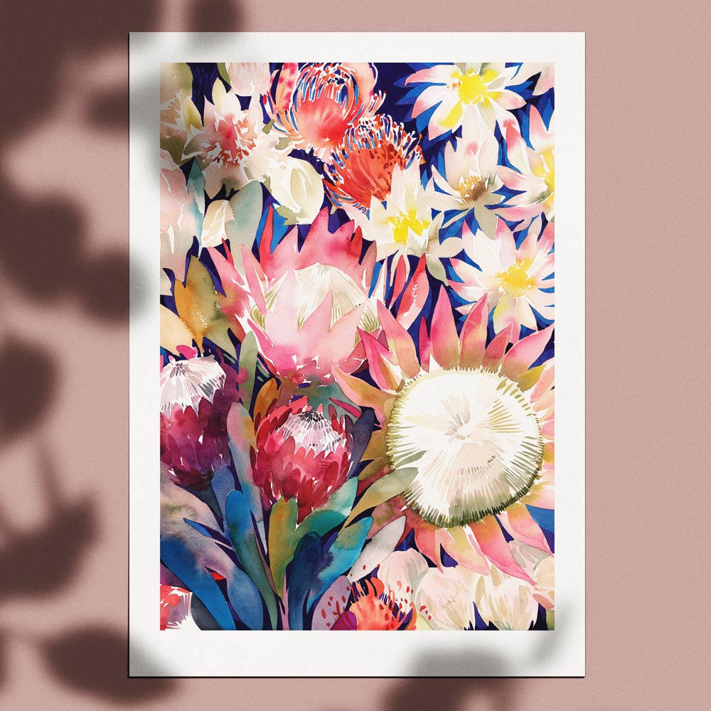 &#39;The Protea Garden&#39; Limited Edition Print