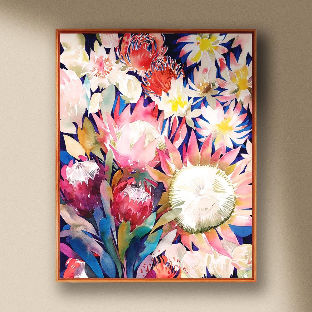 &#39;The Protea Garden&#39; Framed Reproduction