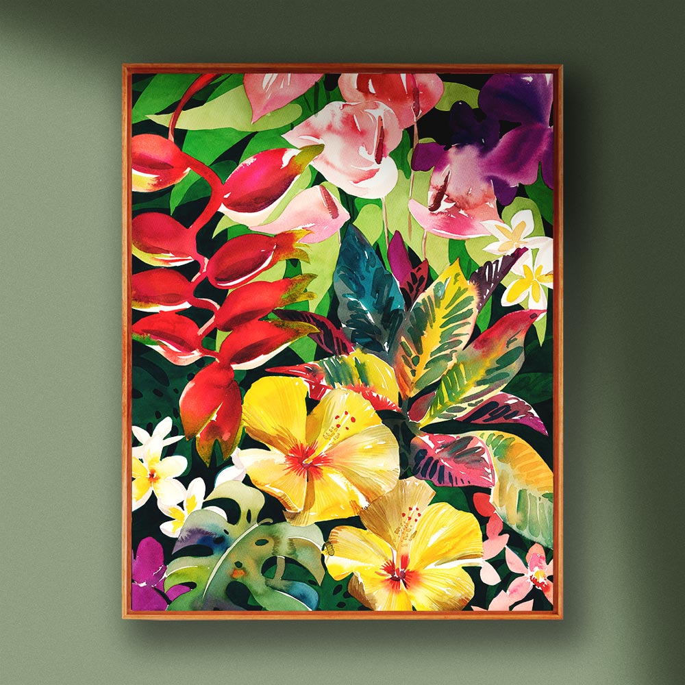 'The Tropical Garden' Framed Reproduction