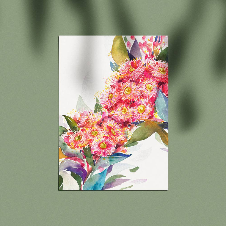 'May' Flowering Gum Birth Flower Art Print