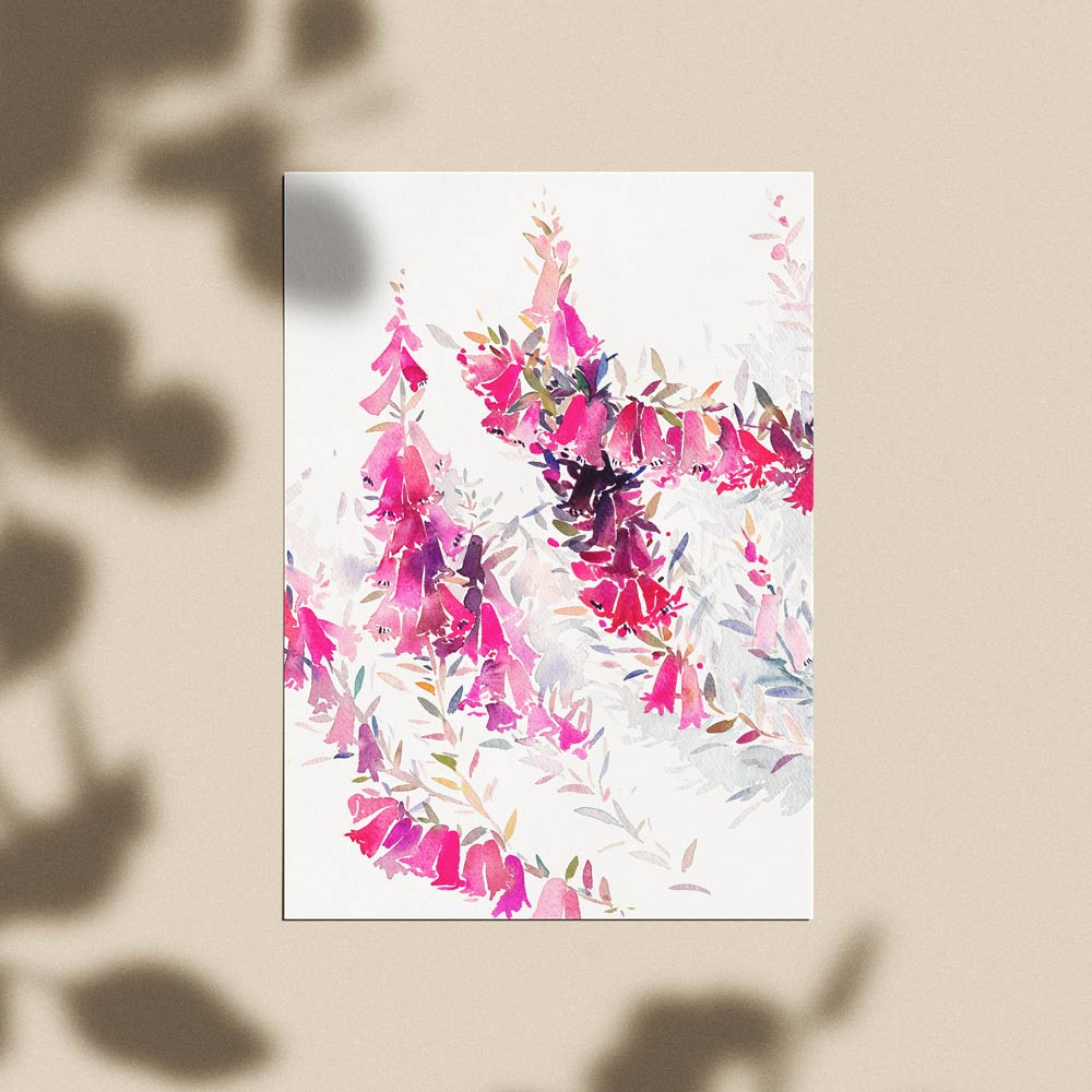 'June' Heath Birth Flower Art Print