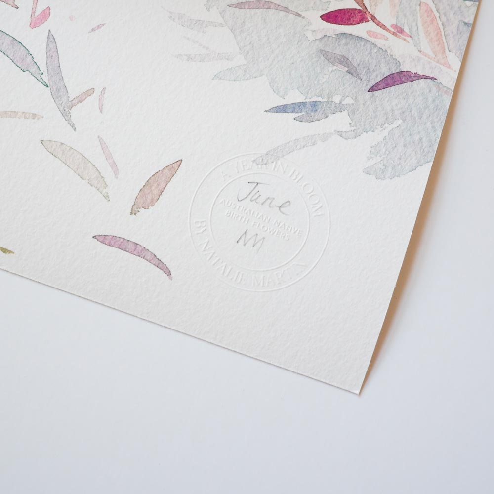 'June' Heath Birth Flower Art Print