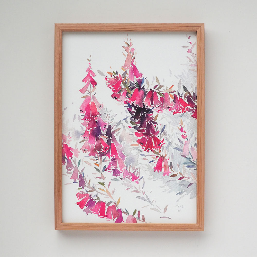 'June' Heath Birth Flower Art Print