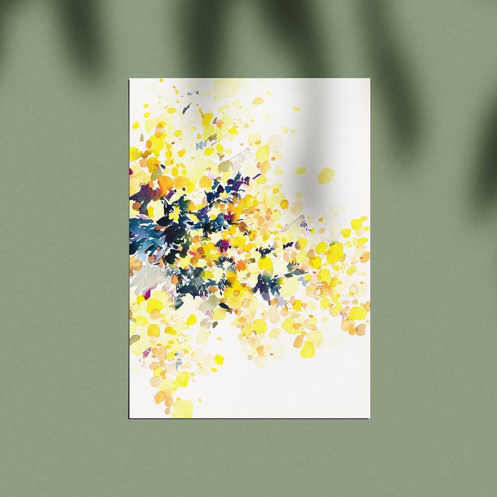 'November' Wattle Birth Flower Art Print