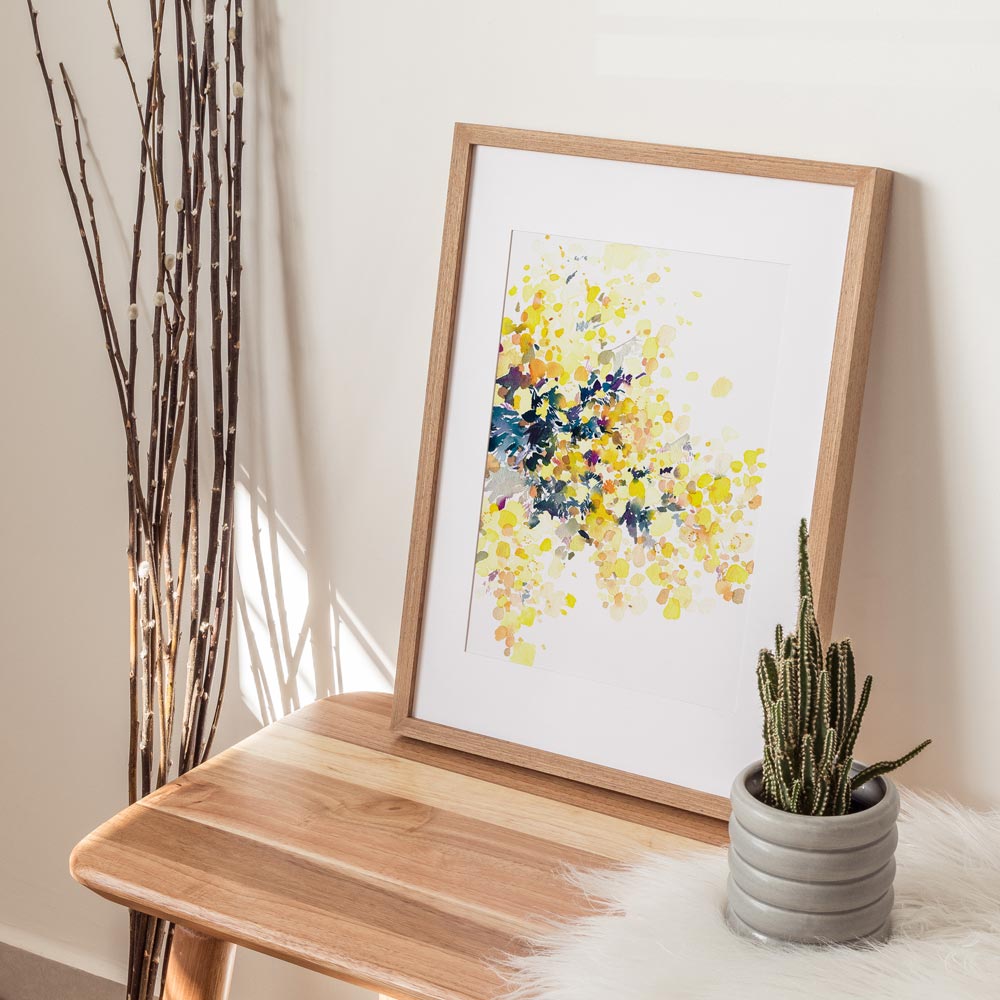 'November' Wattle Birth Flower Art Print