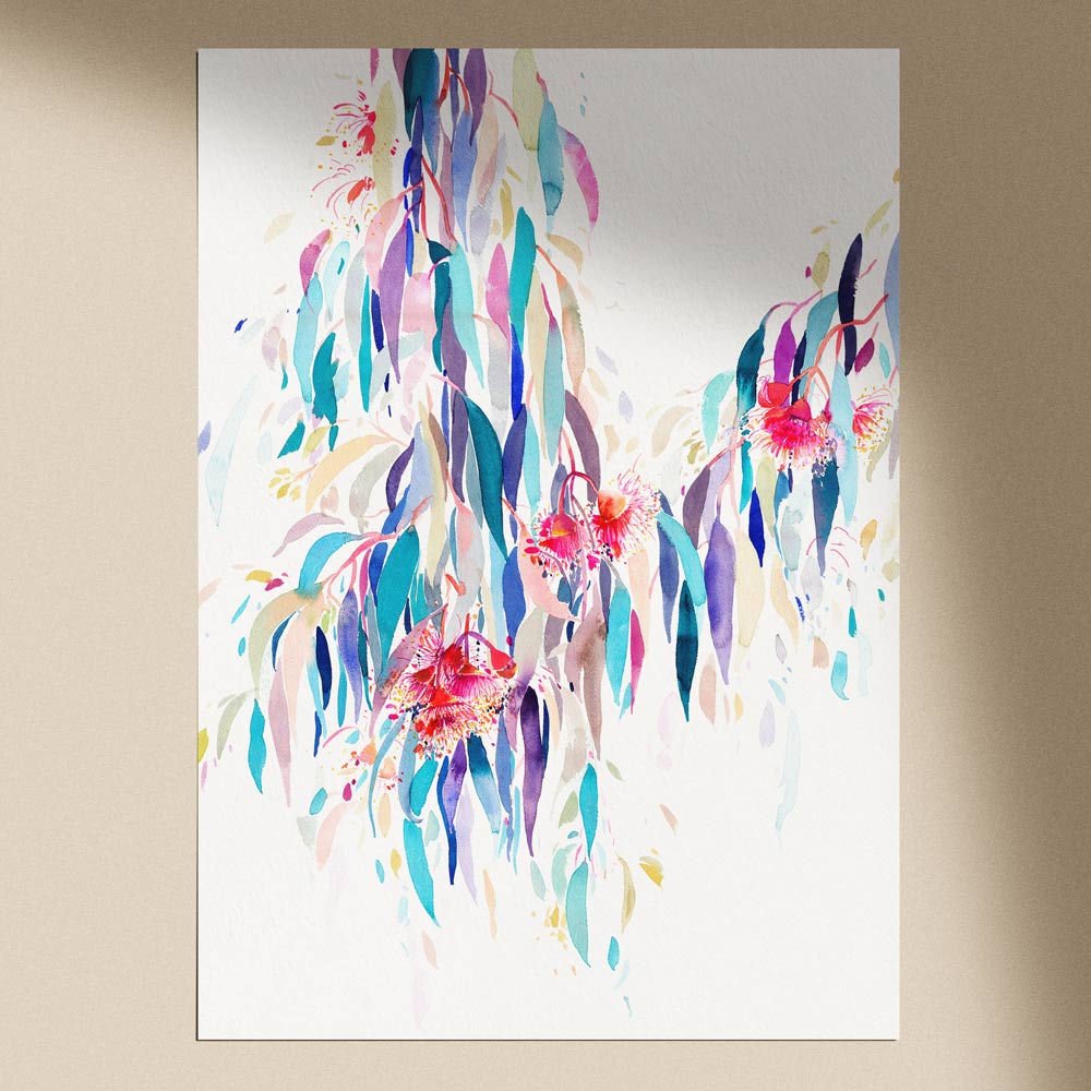 Unframed 'Cascade' Limited Edition Watercolour Art Print by Natalie Martin