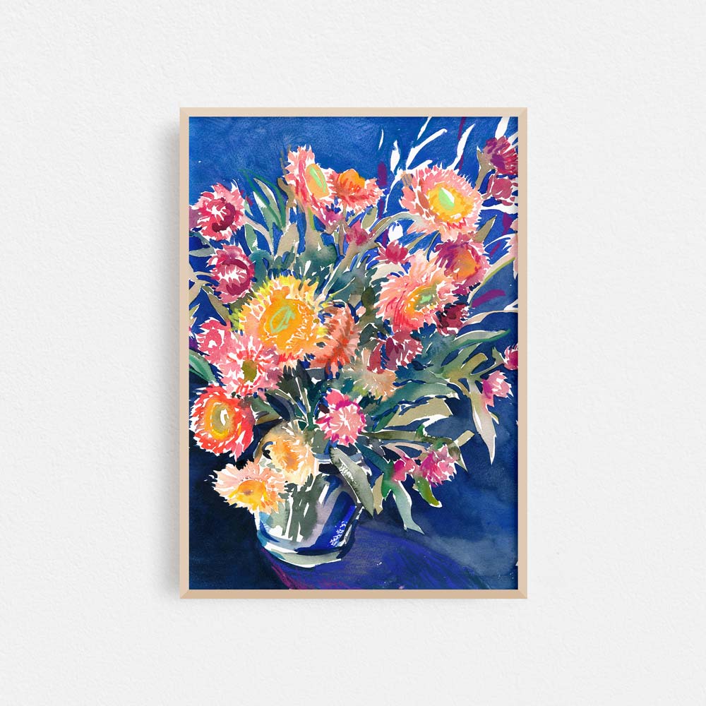 'Everlastings in a Moccona Jar' Limited Edition Print