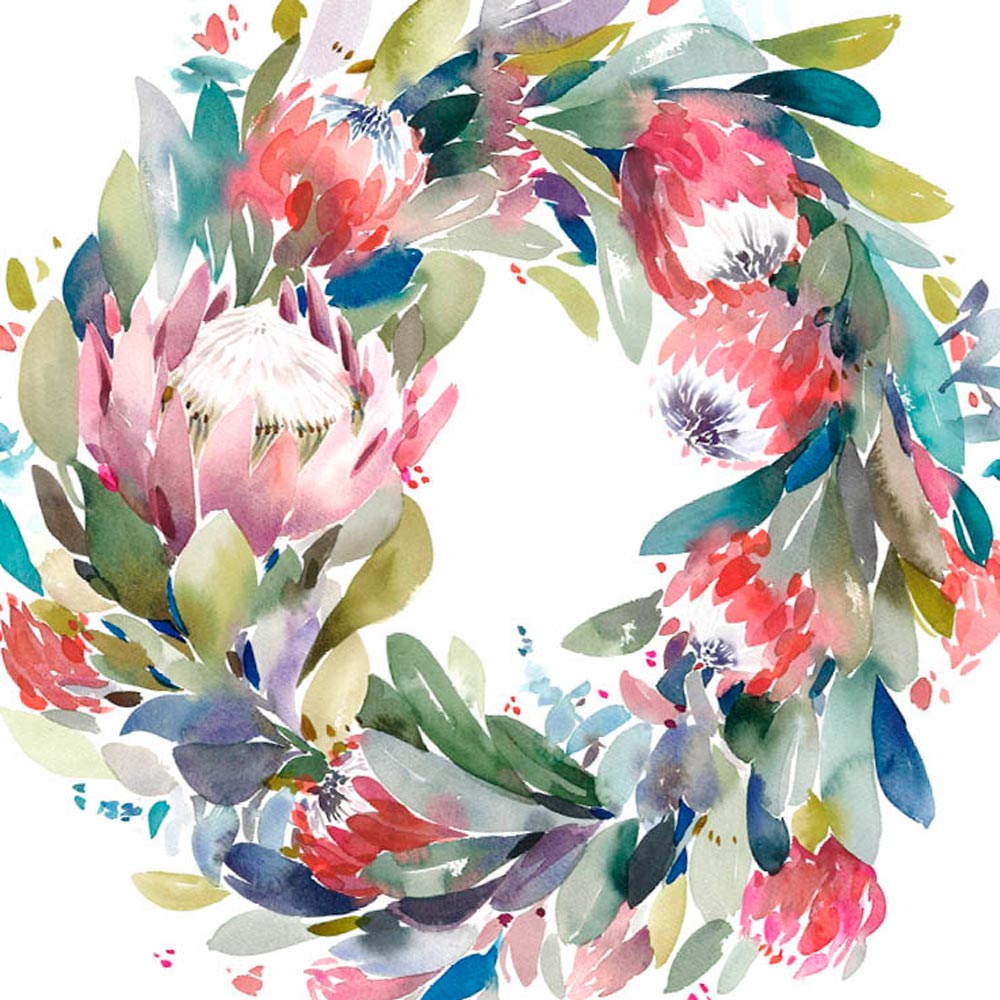 'Festive Wreath' Greeting Card