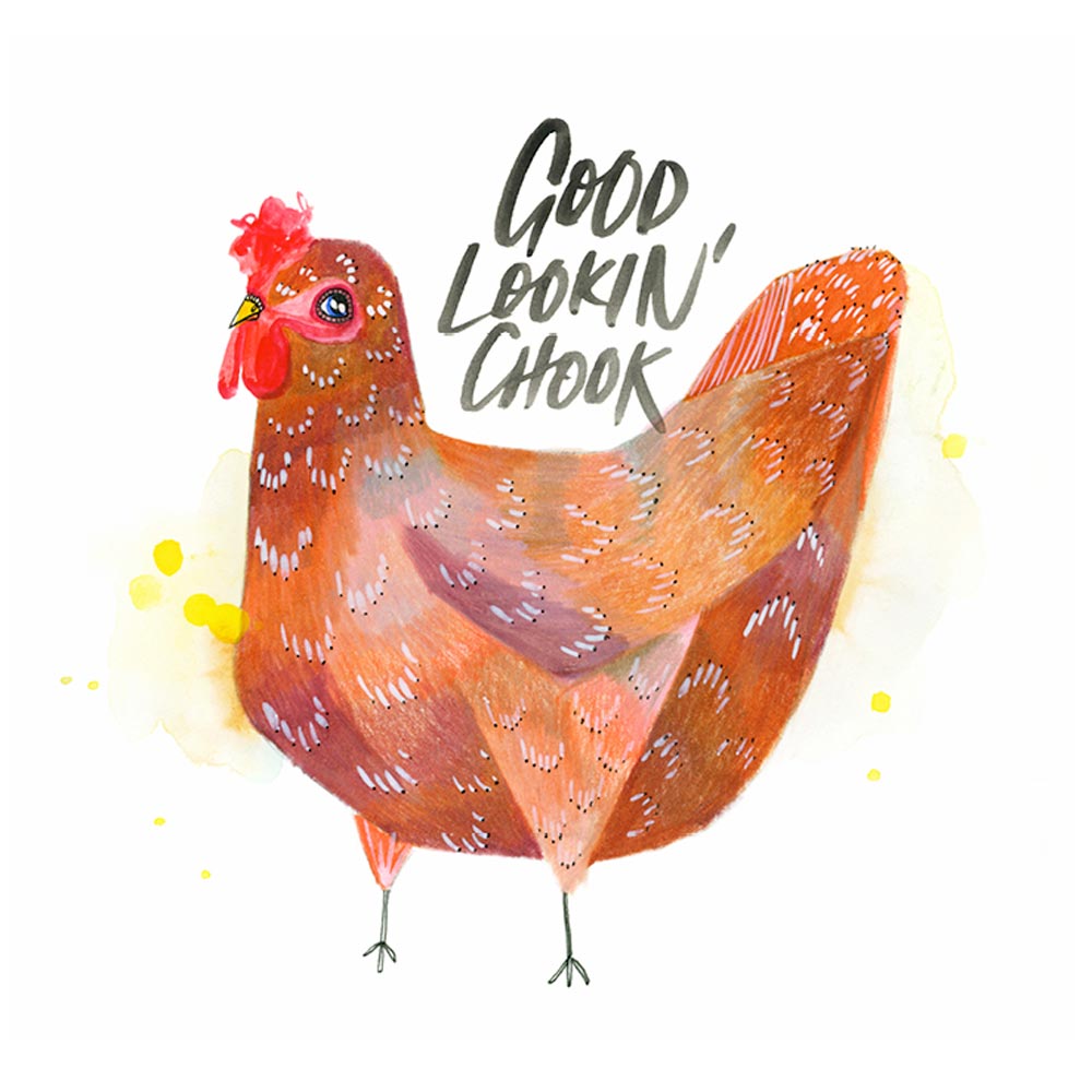 Chook Look 'Good Lookin' Chook' Greeting Card - Natalie Martin