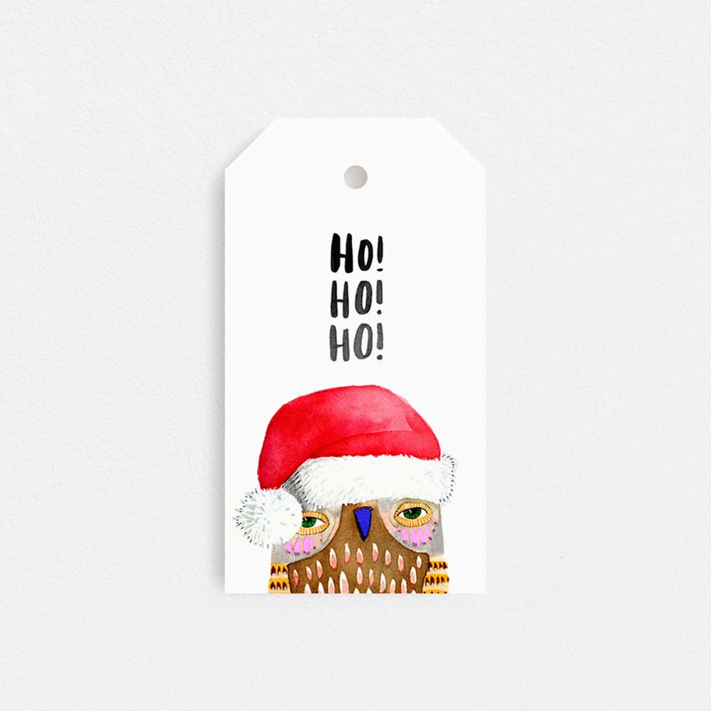 &#39;Ho ho ho&#39; Christmas Gift Tag Pack of 5