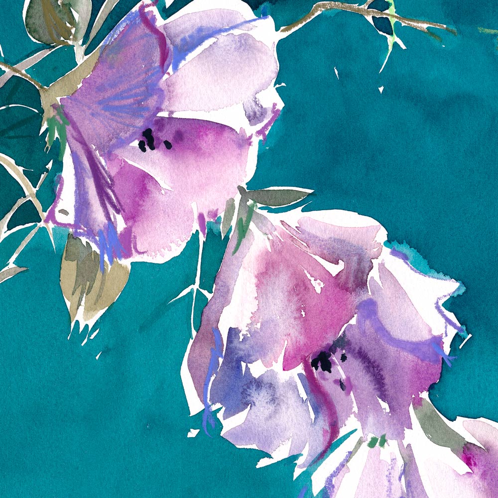 'Home Grown Hibiscus' Limited Edition Watercolour Art Print by Natalie Martin