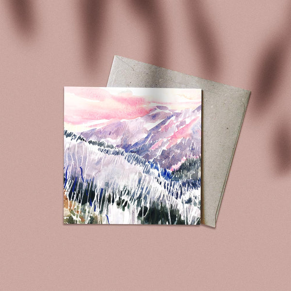 'Last Light in the Village' Greeting Card