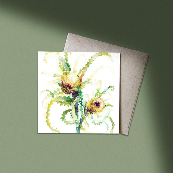 'The Neighbour's Neighbour Banksia' Greeting Card