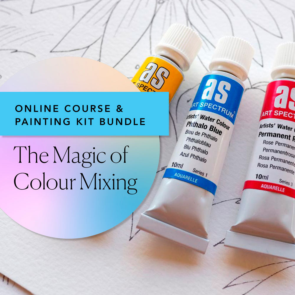 'Magic of Colour Mixing' Online Course and Colour Mixing Paint Kit Bundle