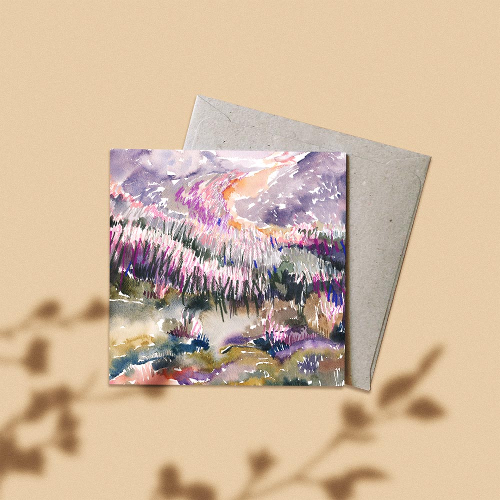 &#39;Sunset, Mt McKay to Pretty Valley&#39; Greeting Card