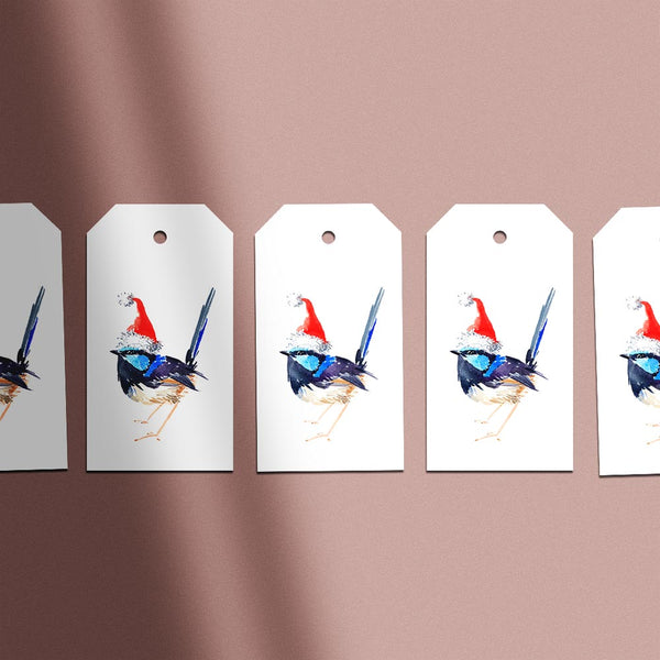 'Wrenny Christmas' Christmas Gift Tag Pack of 5
